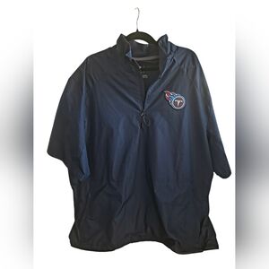 NIKE TENNESSEE TITANS Men's Navy Blue Half-Zip Short Sleeve Shirt